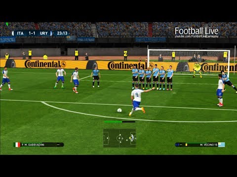 PES 2017 | Italy VS Uruguay | Free Kick Goal & Full Match | Gameplay PC