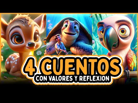 4 cuentos COMPLETOS con VALORES Y SABIDURÍA