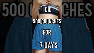 Abs in 7 days || I Did 500 Crunches daily for 1 week || *before & *after result