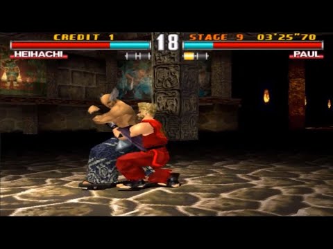 Paul With Heihachi's Moves Gameplay - Tekken 3 (Arcade Version)
