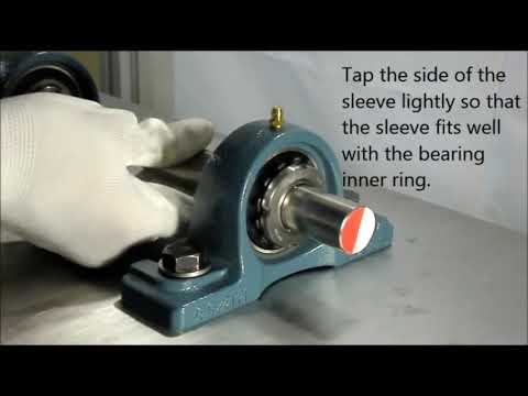 Installation of Asahi Insert Bearing Unit with an Adapter sleeve l SLS Partner Asahi