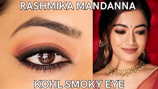 How To Get Rashmika Mandanna&#39;s SMOKY KOHL Eye? (for HOODED eyes)