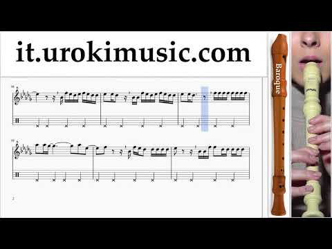 Corso di Flauto Dolce B. Ozuna - Dile Que Tu Me Quieres Tablature Tab Parte#2 um-i276