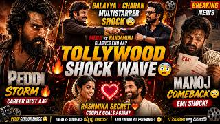 Tollywood Shock Wave 😳 PEDDI Storm 🔥 Balayya x Charan 🤝 Rashmika Secret ❤️‍🔥 Manoj Comeback! MQDEFAULT Thumbnail