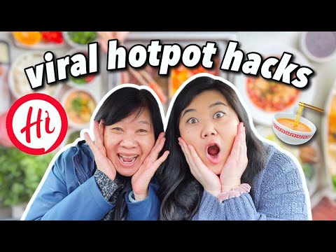 Trying VIRAL HAIDILAO HOTPOT HACKS! *we were SHOOK* 😳🤯