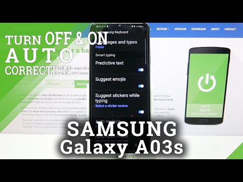 How to Enter Text Correction Options in SAMSUNG Galaxy A03S – Keyboard Settings