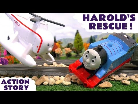 Thomas and Friends Harold's Rescue Toy Train Story Video