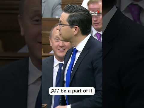 Poilievre sings "New York, New York" while criticizing Trudeau for taking trip during PSAC strike