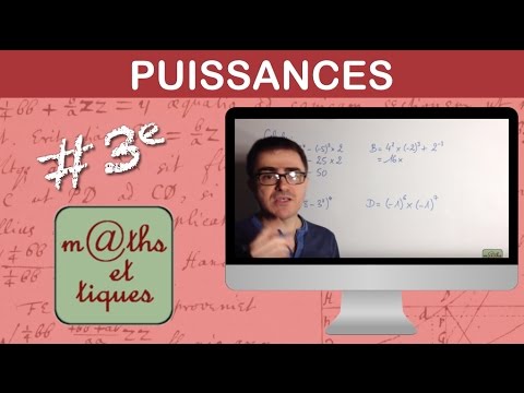 Effectuer des calculs de puissances (2) - Troisième