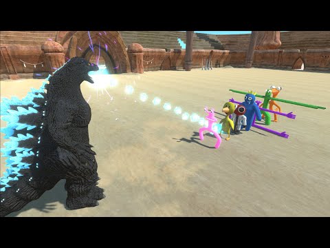 HEISEI GODZILLA VS 7X RAINBOW FRIEND WHO WILL WIN - Animal Revolt Battle Simulator