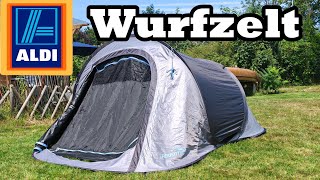 Aldi Wurfzelt - Auf- und Abbau des Pop Up Zeltes - Vorstellung Wurfzelt zusammenlegen