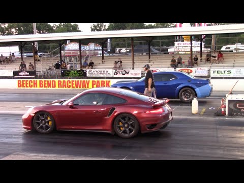 Dodge Demon vs Porsche 911 Turbo, BMW and 392 Charger Drag Races