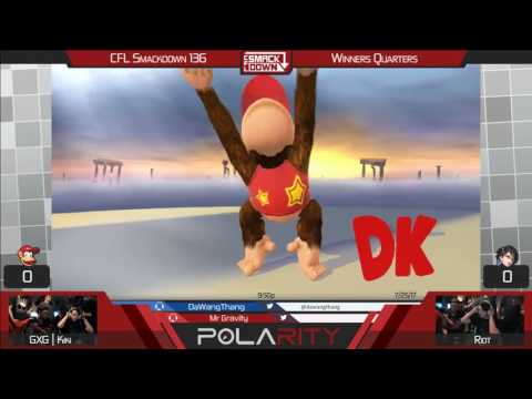 CFL Smackdown 136 WiiU - Riot (Bayonetta) vs GxG | Kiki (Diddy Kong) - Winners Quarters