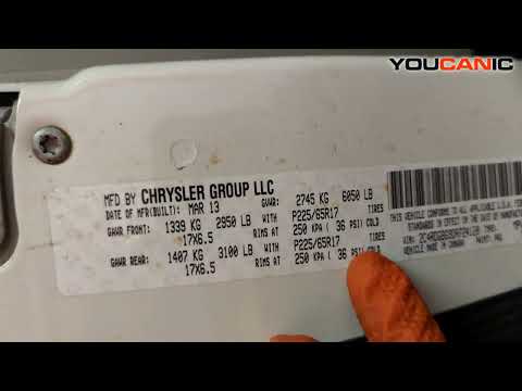 2008-2020 Dodge Grand Caravan – Paint Code Location