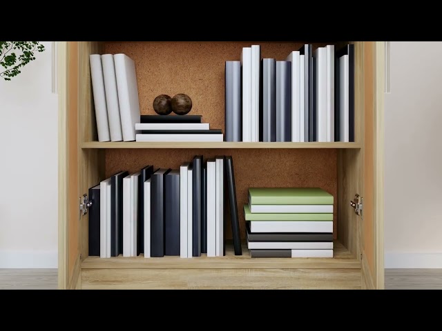 Video teaser per 802717 vidaXL Book Cabinet Sonoma Oak 82,5x30,5x115 cm Engineered Wood