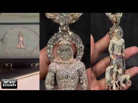 Pusha T Reacts After Seeing His "Saint Lazarus" Diamond Chain For The First Time👀💎💧💦