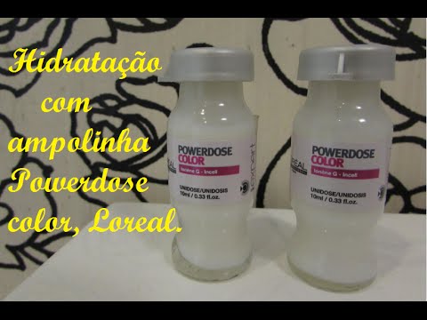 Hidratação com ampolinha da Loreal Powerdose color
