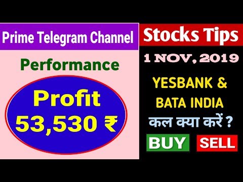 Prime Telegram Channel Performance (Profit: 53,530) | Intraday stock For Tomorrow (01-NOV-2019) Video