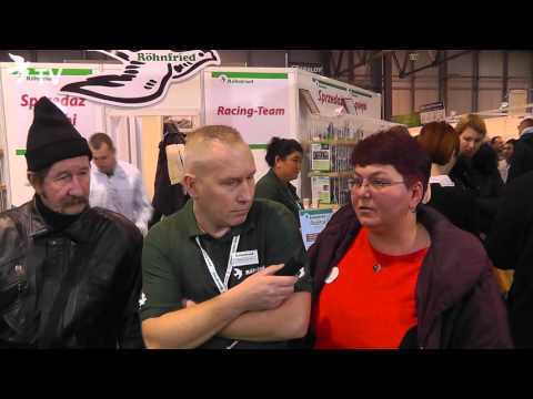 Adam Sehnke i czołowa hodowczyni Olga Staisz (Targi EXPOGołębie 2016)