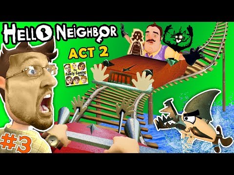 ESCAPE HELLO NEIGHBOR PRISON: FGTEEV ACT 2 - Roller Coaster, Shark & Doll House (Full Game Part 3) Video