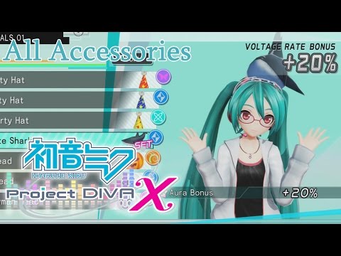 Hatsune Miku: Project Diva X - All Accessories [English, Full 1080p HD]
