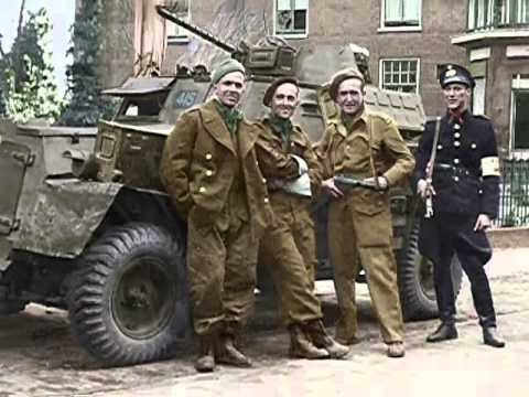 Bevrijding Nederland Achterhoek in kleur   Liberation Route East Holland in full color   April 1945