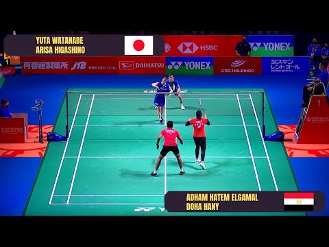 BADMINTON | Y. Watanabe/A. Higashino (JPN) vs. A. Elgamal/D. Hany (EGY) | Japan Open 2022