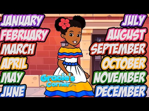 Months of the Year | English and Spanish by Gracie’s Corner | Nursery Rhymes + Kids Songs