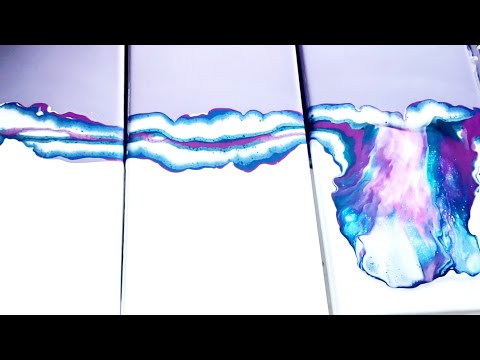 Triptych Dutch Pour | Acrylic Abstract Art | Fluid Art