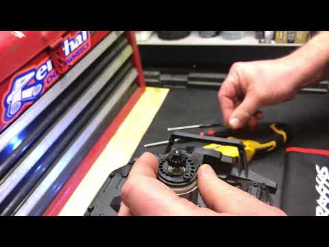 Traxxas TRX4 pinion gear change 11 tooth to 16.  Complete install and run test.