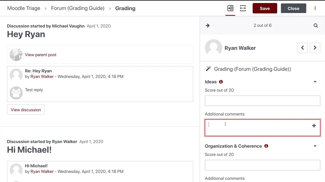 Grading a Forum with a Grading Guide