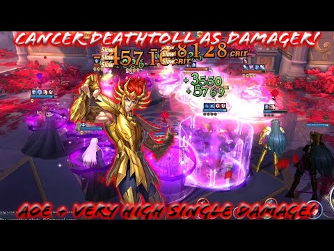 Saint Seiya: Awakening (KOTZ) - Cancer Deathtoll as Damager Review! Unexpectedly Very High Damage!