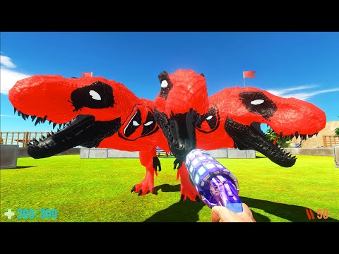 DEATH RUN CASTLE VS HYDRA DEADPOOL T-REX - Animal Revolt Battle Simulator