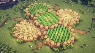 【マインクラフト】オシャレな畑の作り方【Minecraft】How to Build a Farm Field【マイクラ建築】