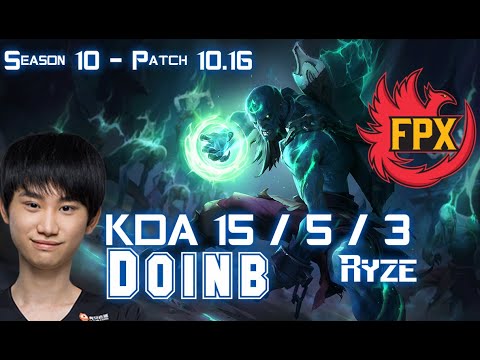 FPX Doinb RYZE vs GALIO Mid - Patch 10.16 KR Ranked