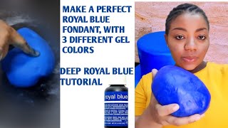 How to make a deep royal blue fondant color/fondant color tutorial