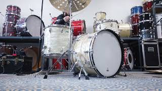 Video thumbnail for 1970s Ludwig White Marine Pearl "Super Classic" Drum Kit by Hawthorne Drum Shop