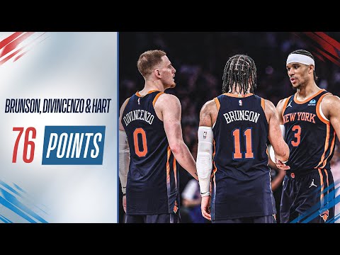 Brunson (29 PTS), DiVincenzo (28 PTS) & Hart (19 PTS, 15 REB) SHINE In Game 2! 🗽 | May 9, 2024