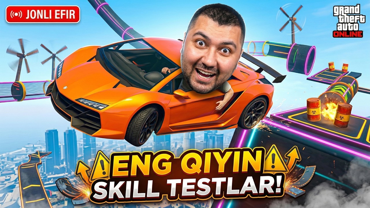 😱Eng qiyin SKILL TESTLAR! - GTA 5 (JONLI EFIR)