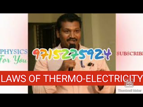 Laws of thermoelectricity