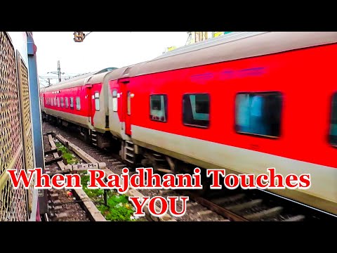 When Rajdhani Express overtakes you closely | Parallel Action - Overtake - Reovertake | EMU vs RAJDH