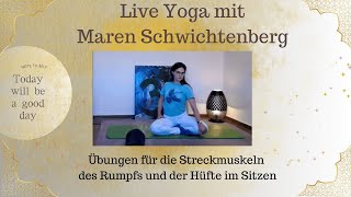 Übungen für die Streckmuskeln des Rumpfs und der Hüfte im Sitzen