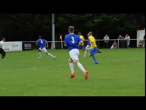 ROTHWELL'S GOALIE SAVES WITH HIS FEET FROM CHARLIE MERREY OF LONG BUCKBY