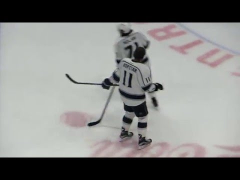 Anze Kopitar during pre-game warm-up at the Kings @ Senators hockey game