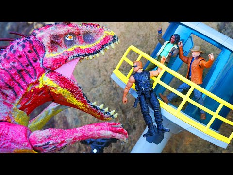 INDOMINUS REX Chase Fighting Vs T-REX - Jurassic World Battle!