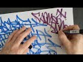GRAFFITI - ALPHABET HANDSTYLE PRACTICE! LEARN HOW TO TAG 👀✏️