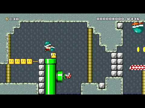 Beetledrop Burrow by Thomas - SUPER MARIO MAKER - No Commentary 1AH