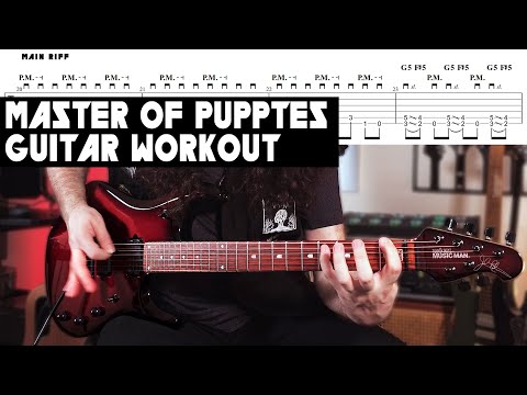 Metallica – Master of Puppets Main Riff | Guitar Tab Workout (120–220 BPM)