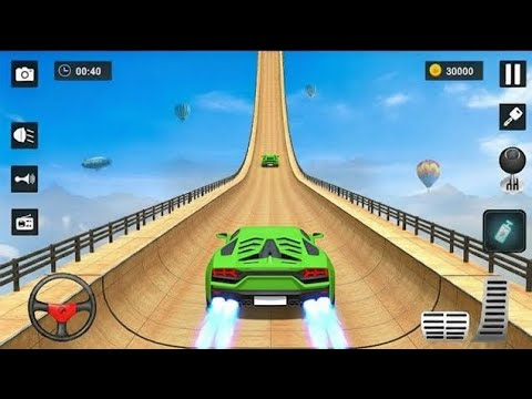 Super Crazy Mega Ramp Car Racing - GT Car Stunts Master Driving - Android. Gameplay