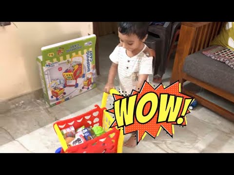 UNBOXING SHOPPING CART | UNBOXING VEGETABLES AND FRUITS CART | LEARNING FRUITS AND VEGETABLES